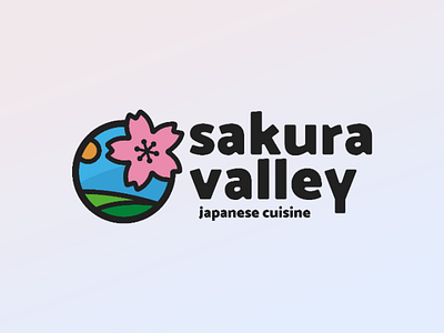 Sakura Valley Logo - 1 Hour Logo Challenge brand identity creative design designer graphic design graphic designer graphics illustration illustrator logo logo inspiration logo inspirations logo type logodesign logodesigner vector vector design vector drawing vectorart vectorillustration