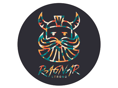 Ragnar Strong Logo-Coaster branding design flat icon illustration illustrator lettering logo minimal type typography vector