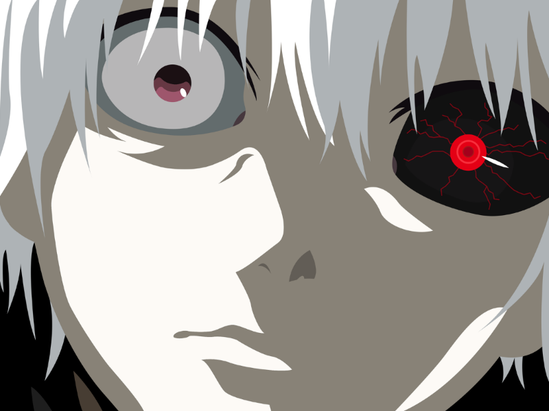 Ken Kaneki From Tokyo Ghoul Vector Art By Nick Else On Dribbble