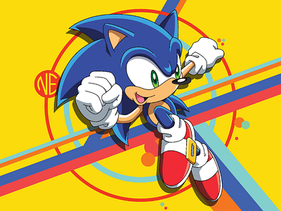 Sonic, Knuckles and Tails Vector Illustrations by George