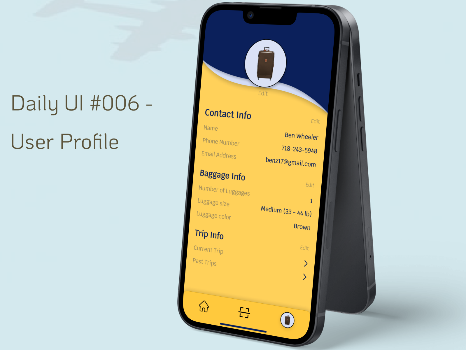 Daily UI #006 - User Profile by Khin Khin on Dribbble