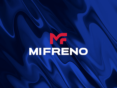 MI FRENO brand branding car design gas graphic design icon identity logo mark mf monogram new nft race racing speed type tyre vector