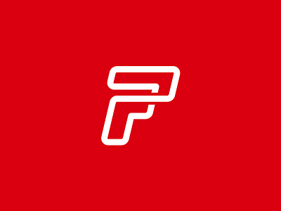 Fierce branding color f icon identity logo monogram new red seven type vector