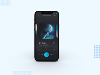 Daily UI :: Day 009 - Music Player Design 009 3d animation blue dailyui dailyui009 design figma figmadesign gradient music musicplayer musicplayerscreen neon ui