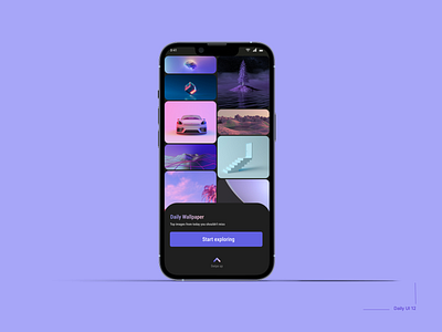 ✨ Daily UI Challenge Day 12 - Image Slider animation app cards dailyui design figma images imageslider interactive mobile scrolling trending ui uiux wallpapers