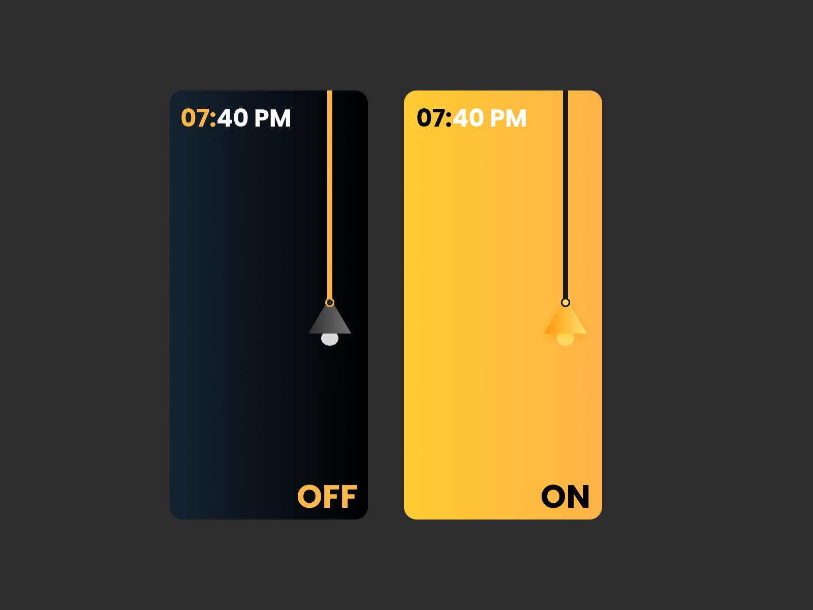 Daily UI Challenge Day 15 - On/Off Switch by Krina Vaghela on Dribbble