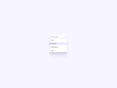 Dropdown Menu Design clean design dropdown dropdown menu figma minimal purple ui ux