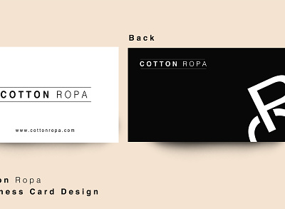 Cotton Ropa Business Card Design business card designs corporate branding corporate identity