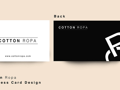 Cotton Ropa Business Card Design