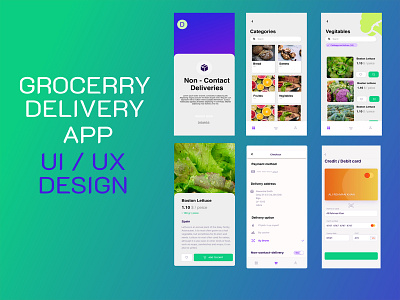 Grocery App Ui/Ux Design Mockup graphic designing mobile ui designing ui ux