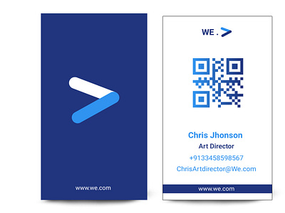 We Vertical Business Card Design for my US Based Client