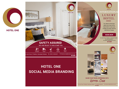 Hotel One 3 Star Luxury Hotel Social Media Branding graphic design hotel branding luxury hotel branding social media branding