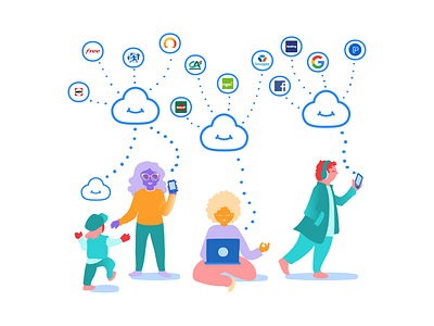 A cloud for all brand cloud collect connect data device individual multichannel people personal cloud platform service service app services