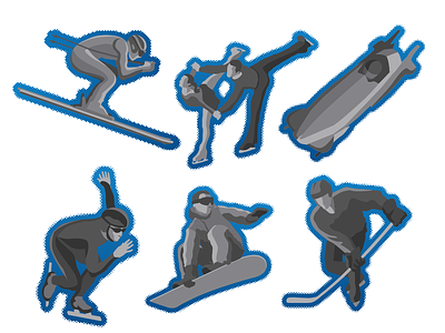 24 Hour Fitness - 2014 USOC Winter Olympics 24 hour fitness design illustration usoc vector winter olympics