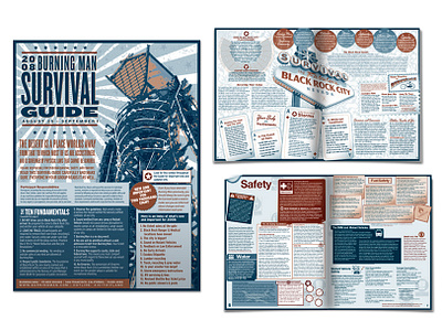 Burning Man Survival Guide 2008 adobe illustrator booklet burning man cmyk offset print vector art