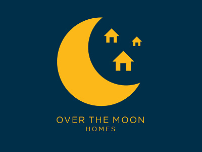 Logo - Over The Moon Homes adobe illustrator branding illustration logo real estate realty vector