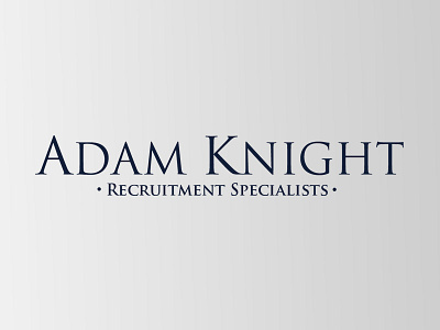 Adam Knight Recruitment Branding Logo branding concept design logo minimalist recruitment typeface