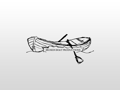 Broken Boat Productions abstract boat branding concept design illustration logo studio