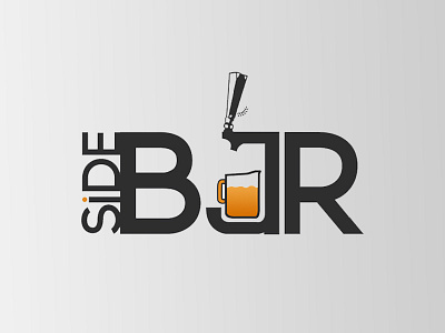 SideBar Logo Concept alcohol bar branding concept design illustration logo minimalist typography