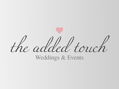 Added Touch branding concept design events heart icon logo minimalist typography wedding