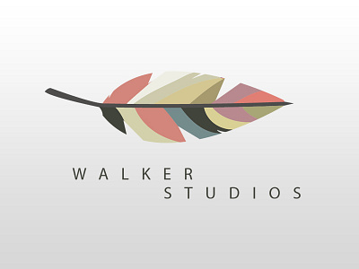 Walker Studios abstract branding concept design illustration leaf leaf logo logo media minimalist nature studio