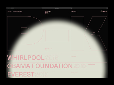 Portfolio Explorations – 01 experimental personal portfolio typography webdesign