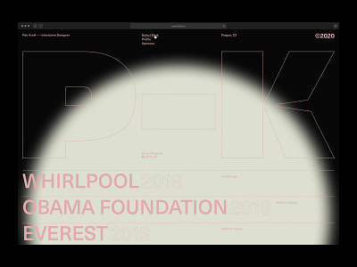 Portfolio Explorations – 01 experimental personal portfolio typography webdesign