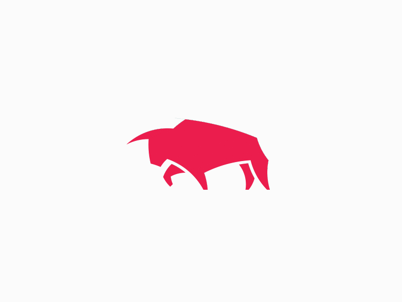 Bull mark animation bull logo mark
