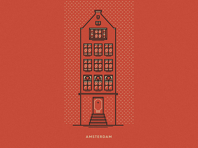 Amsterdam amsterdam building holland icon illustration simple vector