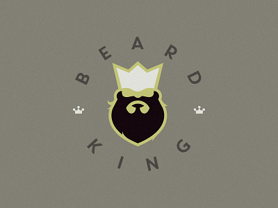 Beard King badge beard king logo logotype seal