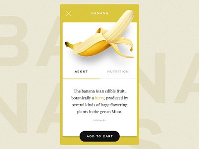 Bananas banana fruit shopping strawberry user interface