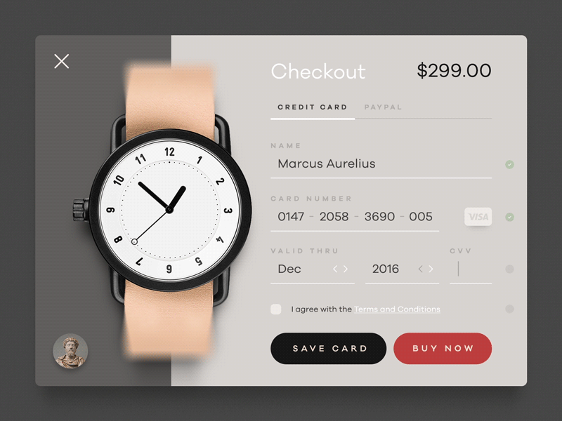 Watch Checkout cart checkout credit card payment shopping user interface watch