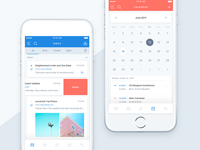 Email App UI Kit for Sketch calendar email ios sketch ui ui kit