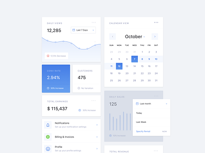 Dashboard UI by Petr Knoll on Dribbble