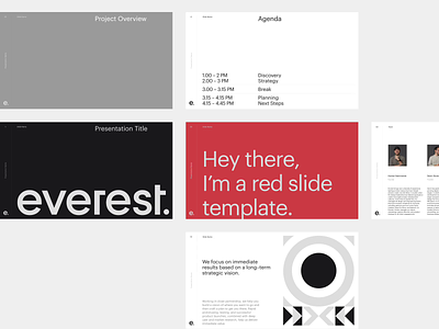 Everest Deck Template brand deck internal minimal portfolio presentation template typography