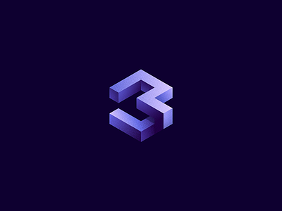 Nº3 3 36daysoftype branding clean collection design geometric gradient graphic icon identity illustration isometric isometric illustration lettermarkexploration logo logodesign number numbering numbers