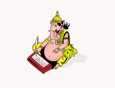 Lord Ganesh character design digital art digital design digital draw digital drawing digital illustration digitalart illustration