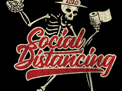 Social Distancing quarantine shirt skull social