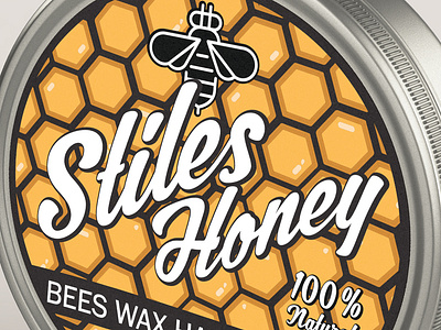 Stiles Honey branding illustration logo