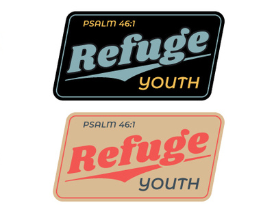 Refuge Youth badge logo branding logo typography vector youth group