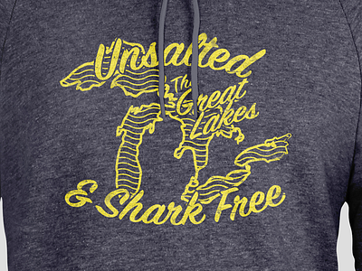 Unsalted and Shark Free tourist shop hoodie