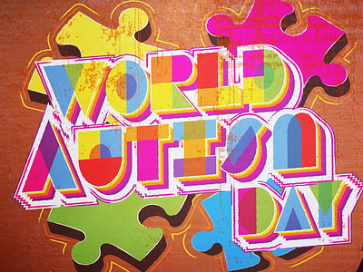 World Autism Day autism mural pop art typography