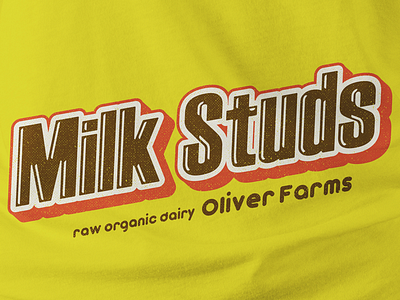 Milk Studs distressed illustration logo pun silly t shirt