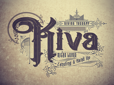 Kiva typography flourish old world typography victorian