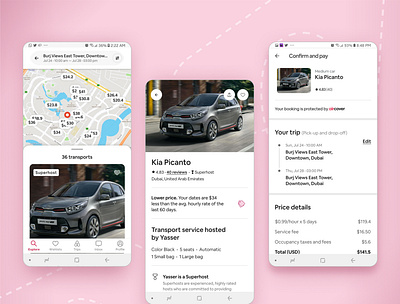 Airbnb for Transportations (Case Study) app case study design ui user experience ux