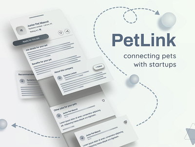 PetLink — A platform connecting working pets with startups app case study product design ui user experience