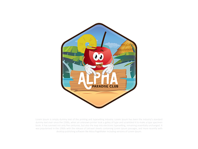 Alpha Paradise Club Logo Design