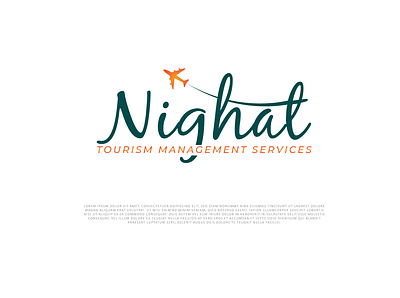Nighat tourism Management Services Logo design abstract adobe illustrator combination logo company creative logo design gradient logo illustration logo logo design new logo tour logo travel logo trendy logo