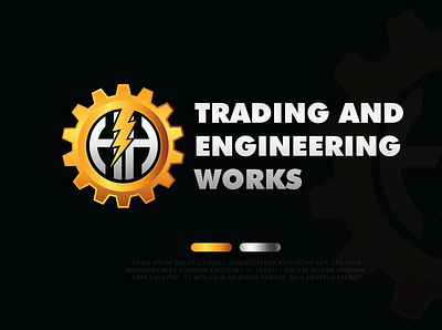 HH Trading and Engineering Works Logo abstract adobe illustrator combination logo company creative logo design engineering logo golden logo gradient logo hh logo illustration letters logo logo trading trading logo
