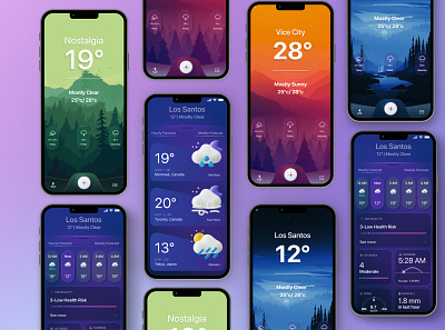 Weather App UI design adobe xd branding ecommerce figma graphic design interface design product design ui uiux design ux design web design